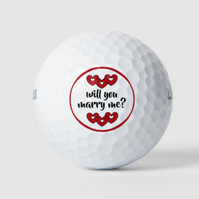 marry me golf balls by dalDesignNZ (Front)