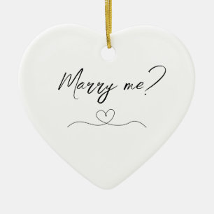 Marry Me? Heart Ornament