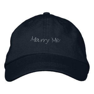 Marry Me Heartfelt Proposal Declaration love-Hat Embroidered Hat