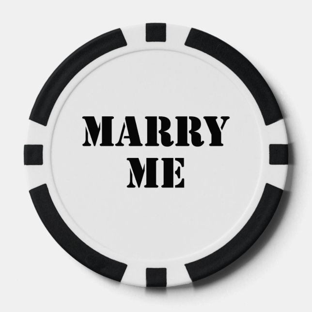 Marry Me Poker Chips (Front)