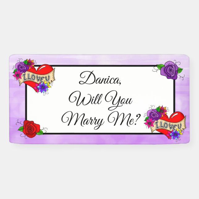 Marry Me | Proposal Banner (Horizontal)