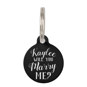 Marry Me Proposal Pet Tag