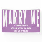 Marry Me Proposal Sun Moon Stars Lavender Banner