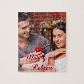 Marry me Romantic Proposal Personalise Jigsaw Puzzle