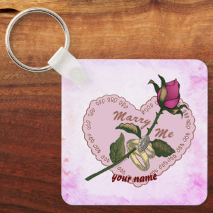 Marry Me  wedding keychain