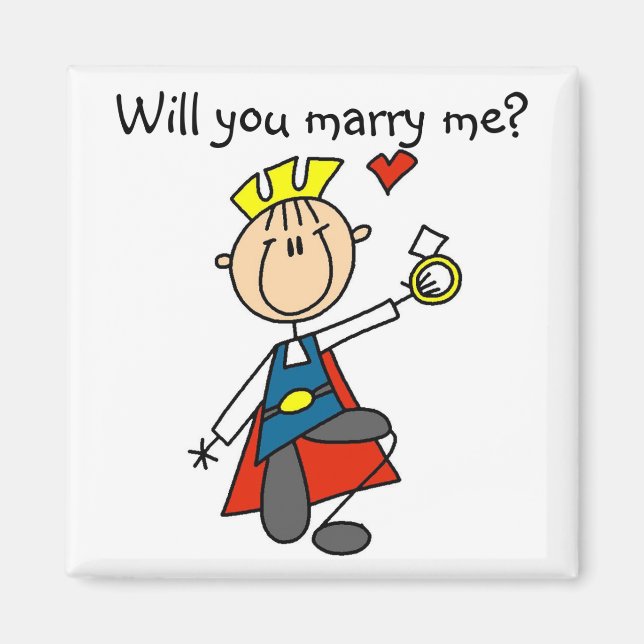 Marry Me Wedding Proposal Tshirts and Gifts Magnet (Front)