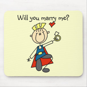 Marry Me Wedding Proposal Tshirts and Gifts Mouse Mat