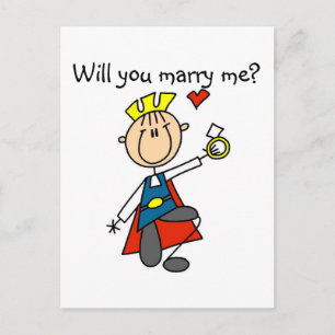 Marry Me Wedding Proposal Tshirts and Gifts Postcard