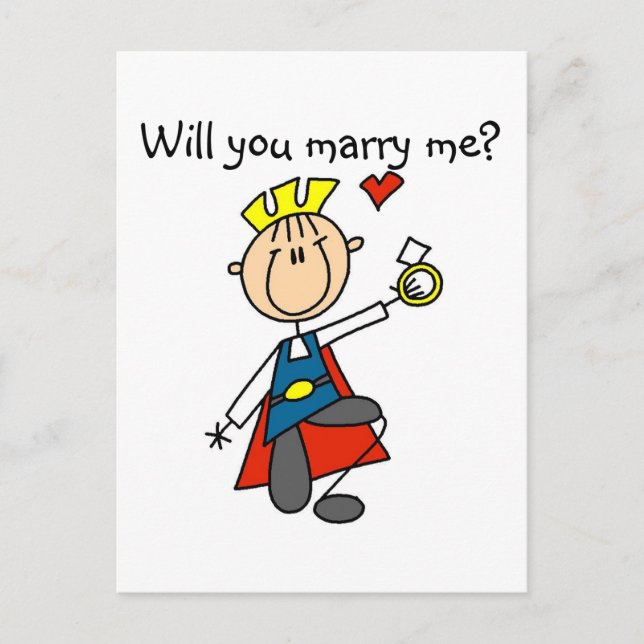 Marry Me Wedding Proposal Tshirts and Gifts Postcard (Front)
