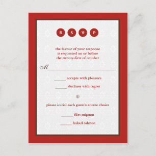 Marry Response Invitation Postcard