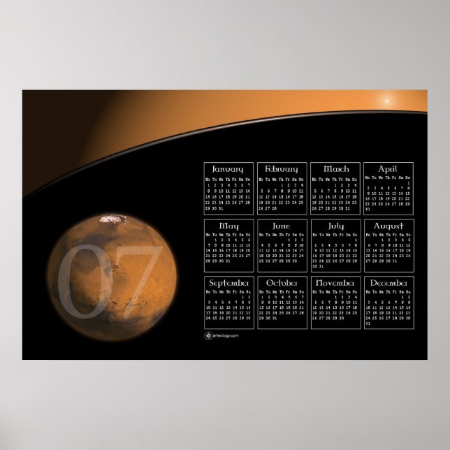MARS 2007 CALENDAR POSTER (Front)