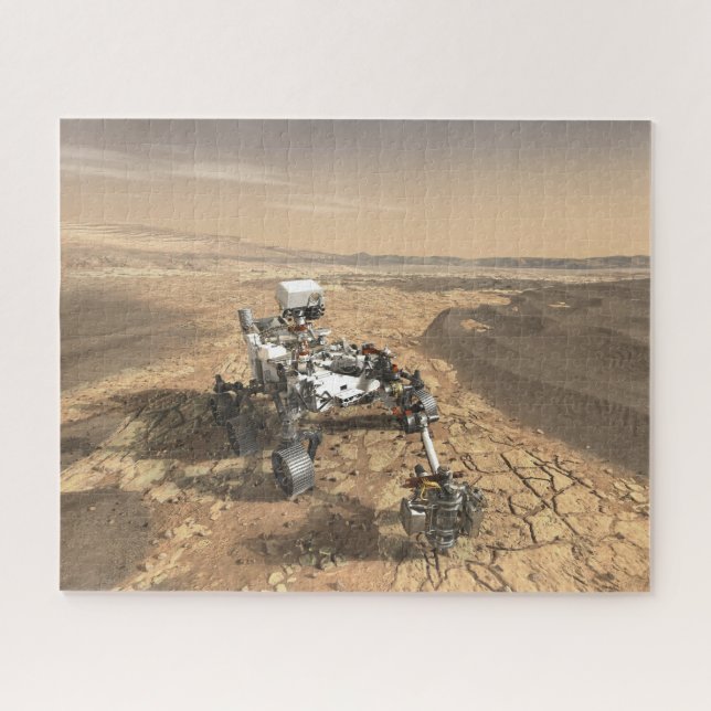 Mars 2020 Rover On The Surface Of Mars. Jigsaw Puzzle (Horizontal)