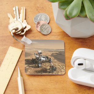 Mars 2020 Rover On The Surface Of Mars. Key Ring