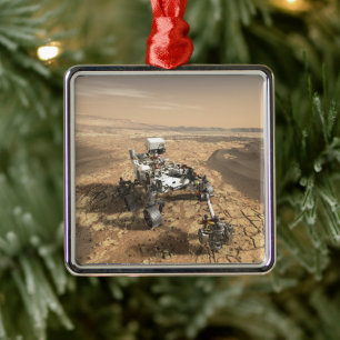 Mars 2020 Rover On The Surface Of Mars. Metal Tree Decoration