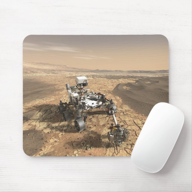 Mars 2020 Rover On The Surface Of Mars. Mouse Mat (With Mouse)