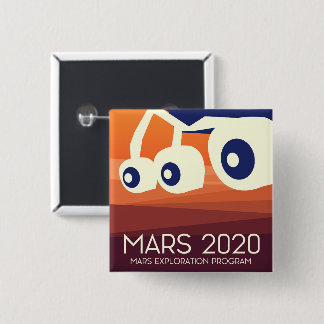Mars 2020 Rover Space Art 15 Cm Square Badge
