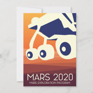 Mars 2020 Rover Space Art Invitation
