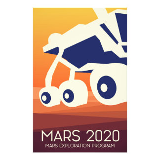 Mars 2020 Rover Space Art Photo Print