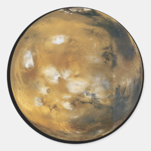Mars!  A beautiful image from space.  NASA Classic Round Sticker
