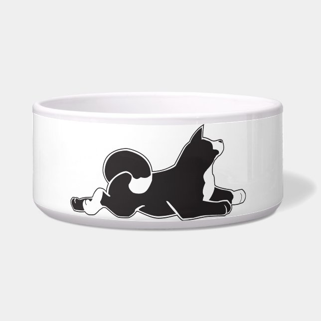 MARS Akita Traditional Ceramic Dog Bowl (Front)