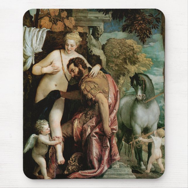 Mars and Venus United by Love Mouse Mat (Front)