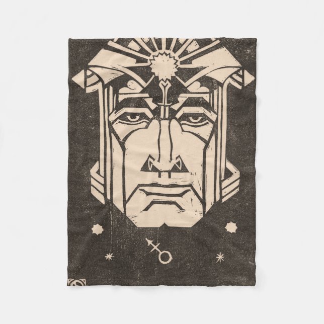 Mars Ares God of War Greek Mythology Black Fleece Blanket (Front)