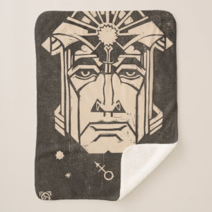 Mars Ares God of War Greek Mythology Black Sherpa Blanket