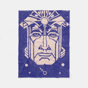 Mars Ares God of War Greek Mythology Blue Fleece Blanket