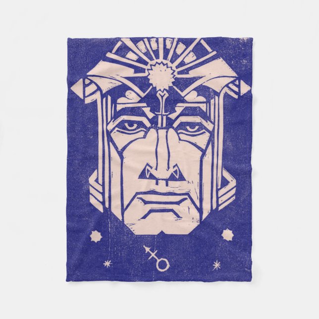 Mars Ares God of War Greek Mythology Blue Fleece Blanket (Front)