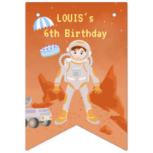 Mars astronaut boy themed birthday party