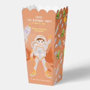 Mars astronaut boy themed birthday Party Favour Box