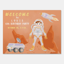 Mars astronaut boy themed birthday Party