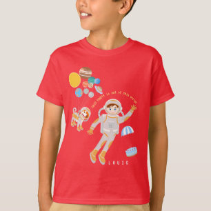 Mars astronaut boy themed birthday Party T-Shirt