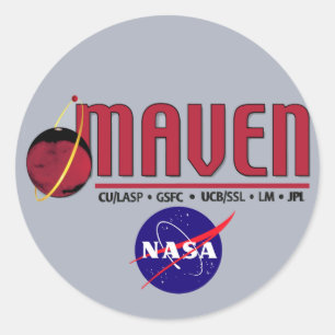 Mars Atmosphere and Volatile EvolutioN (MAVEN) Classic Round Sticker