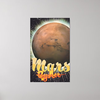 Mars By Air Vintage flight poster Canvas Print