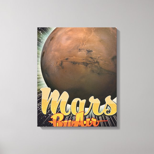 Mars By Air Vintage flight poster Canvas Print (Front)