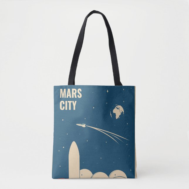  Mars city Tote Bag (Front)