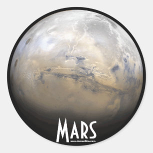 Mars Classic Round Sticker