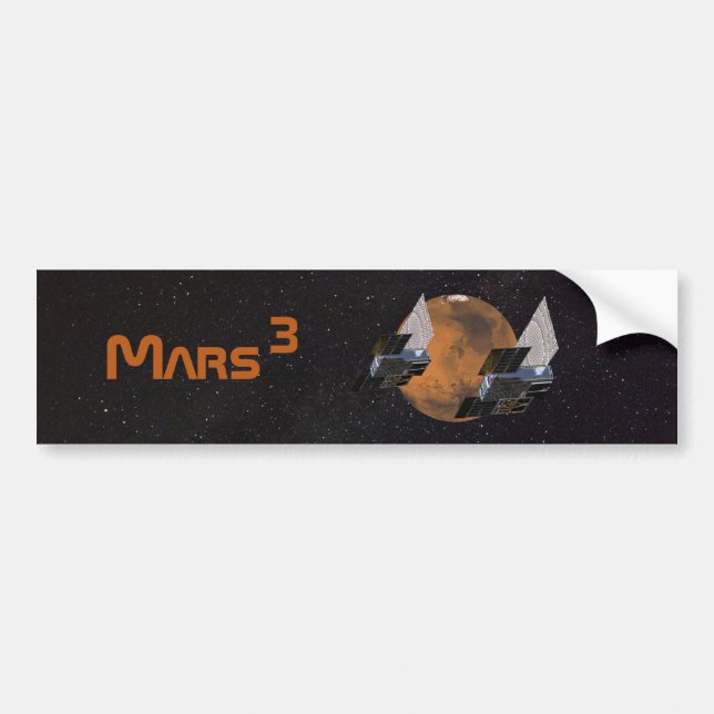 Mars Cubed by MarCO CubeSats Bumper Sticker (Front)