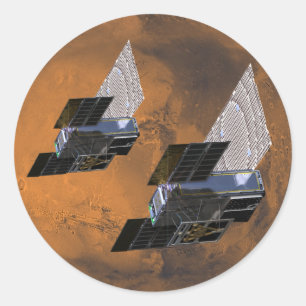 Mars Cubed by MarCO CubeSats Classic Round Sticker