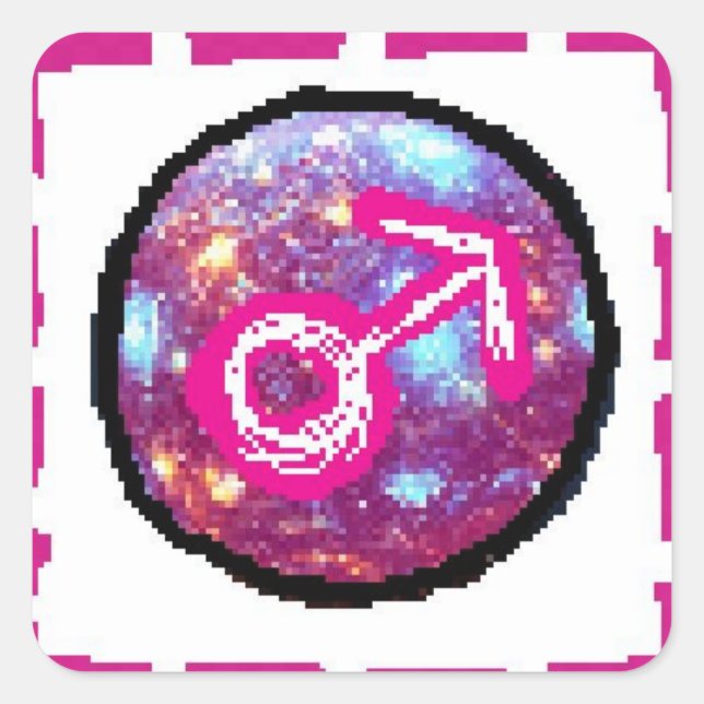 Mars Day Square Sticker (Front)