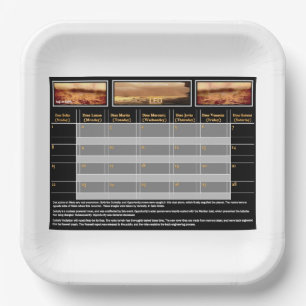 Mars Dust Storm Paper Plate