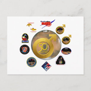 Mars Exploration at 50! Postcard