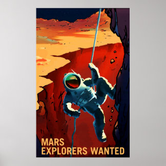 Mars Explorers Wanted - Recruitment Poster