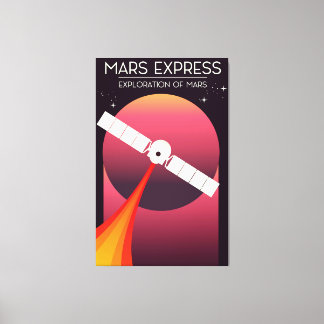 Mars Express - Exploration of Mars Space Art. Canvas Print