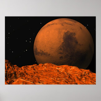 Mars from Phobos Poster