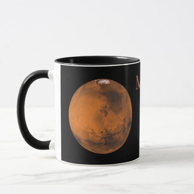 Mars Globe by NASA Mug (Left)