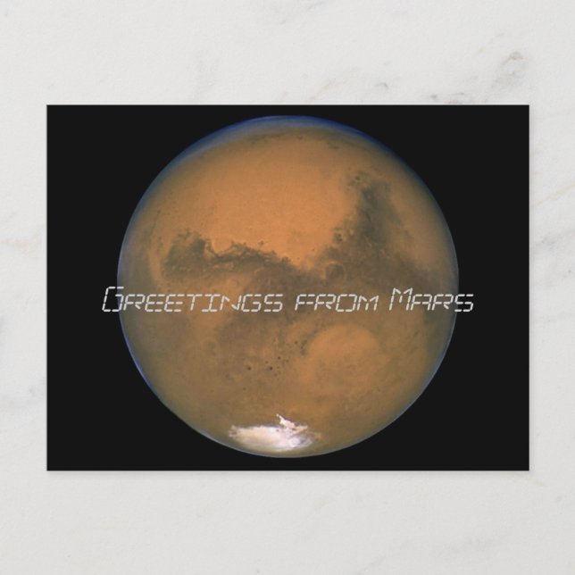 Mars, Greetings from Mars Postcard (Front)