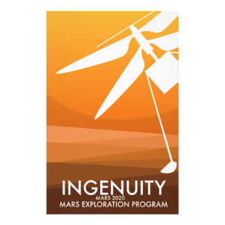 Mars Helicopter Ingenuity space art Photo Print