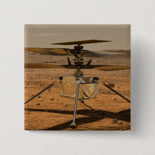 Mars Ingenuity Helicopter 15 Cm Square Badge